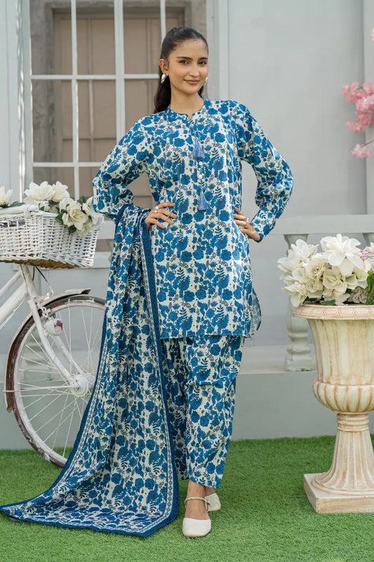 3 Piece Cotton Khaddar Digital Print Co-ord Set T-CK-002