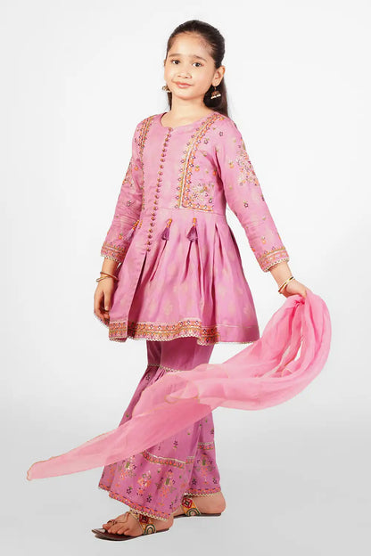 3 Piece Embroidered Suit Fort-006