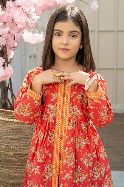 2 Piece Digital Printed Co-ords Set with Tassel Design K-ALPRTW-039