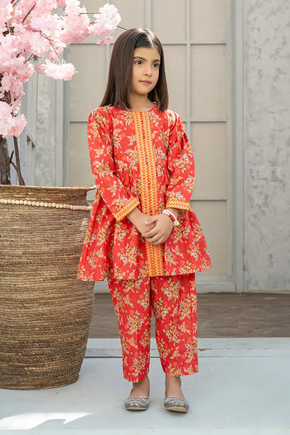 2 Piece Digital Printed Co-ords Set with Tassel Design K-ALPRTW-039