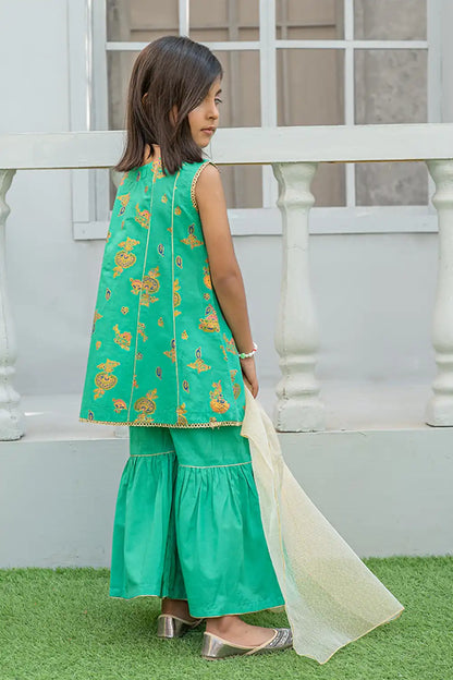 3 Piece Suit Table Print Cotton Lawn Festive wear K-TP-020