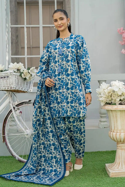 3 Piece Cotton Khaddar Digital Print Co-ord Set  T-CK-002