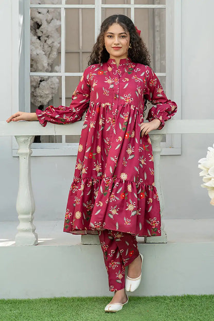 2 Piece Maxi Digital Printed Silk Maxi Dress Women’s Outfit T-FRK-006