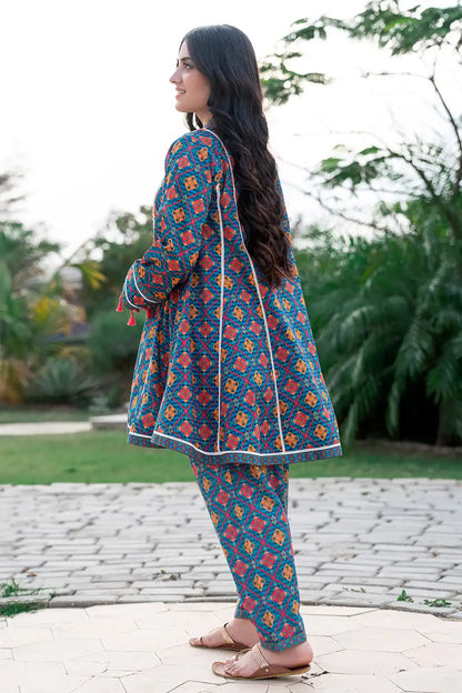 2 Piece Suit Stylish Panel Body Shirt with Shalwar T-ALPRTW-031